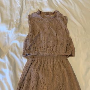Dusty rose lace dress